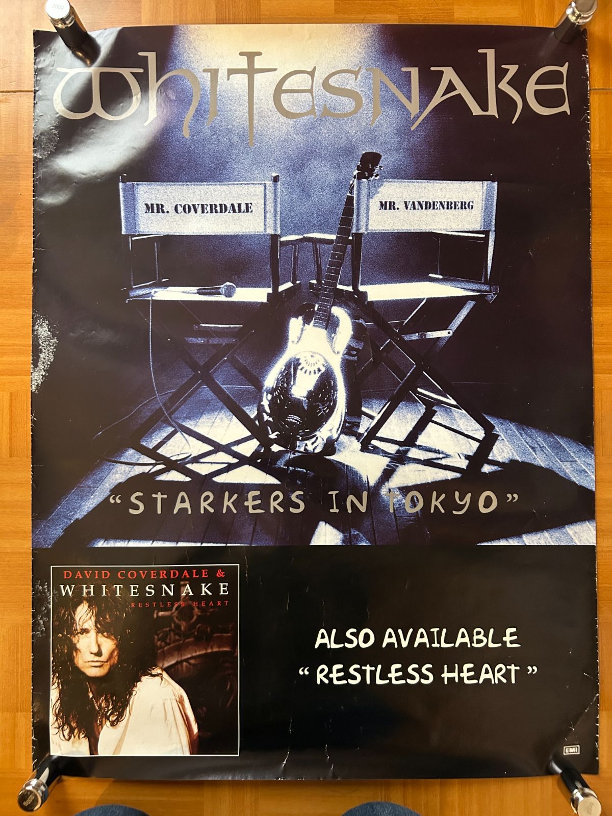 ホワイト・スネイク Whitesnake / Starkers in Tokyo 1997年 アルバム・プロモーション用ポスター 600x800mm 9,000円