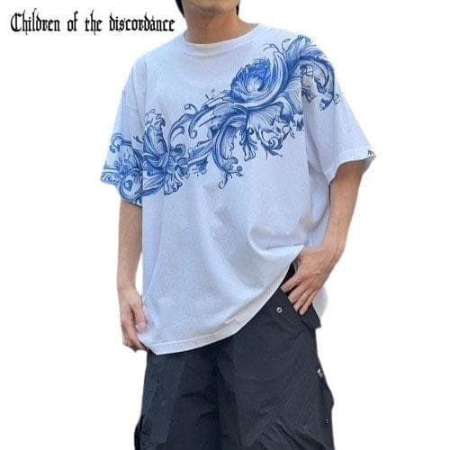 新品 未使用 チルドレン オブ ザ ディスコダンス Tシャツ ホワイト L【Children of the discordance】ロールオーバー フルグラフィックTシャツ