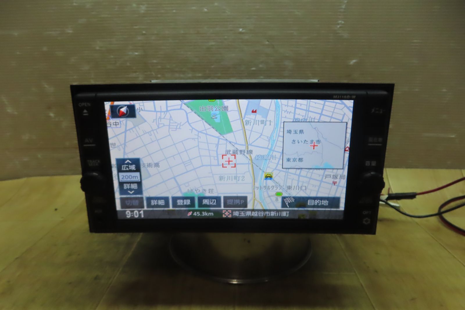 地図2021年★動作保証付★F6365/日産純正　MJ118D-W　メモリーナビ　地デジTVフルセグ内蔵　Bluetooth内蔵　CD再生OK　本体のみ