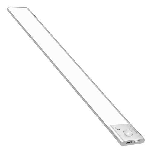 アセウイ(ASSEUI) じんかんせんさー ライト 室内 センサーライト 充電式 40cm 【2本入り】 マグネット内蔵 玄関 廊下 寝室 クローゼット キャビネット 照明 3色調整可能 無段階調光 Type-C 充電式ライト 120° 3M 4833faba