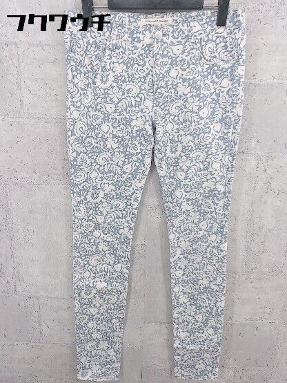 ◇ green label relaxing グリーンレーベル UNITED ARROWS 総柄 パンツ 36サイズ ブルー系 アイボリー レディース 【中古】 【1002798762442】