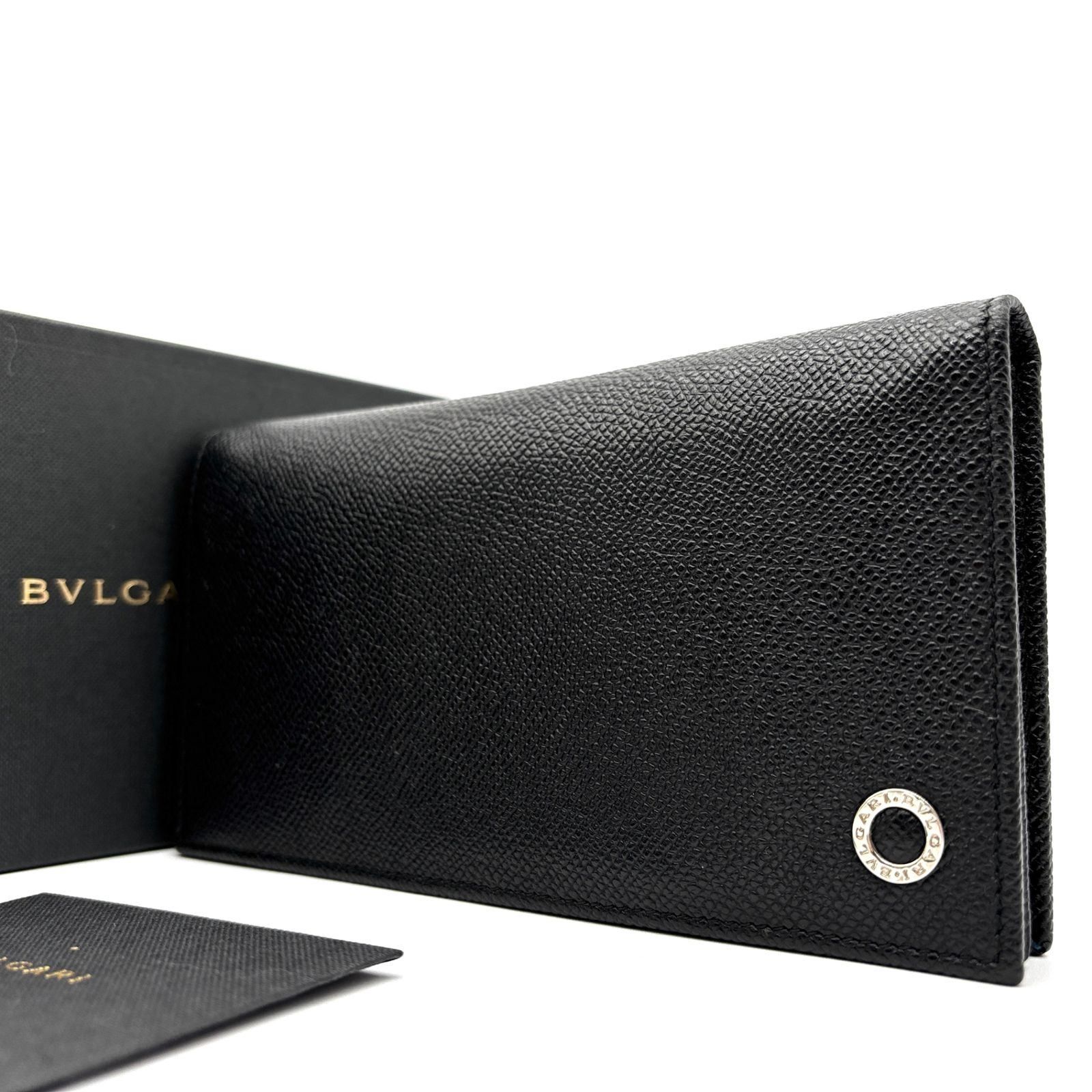 美品 BVLGARI ブルガリ 長財布 ブルガリマン メンズ レディース レザー 本革 ブラック 黒 ビーゼロワン ロゴマニア ビジネス 大容量 箱有り