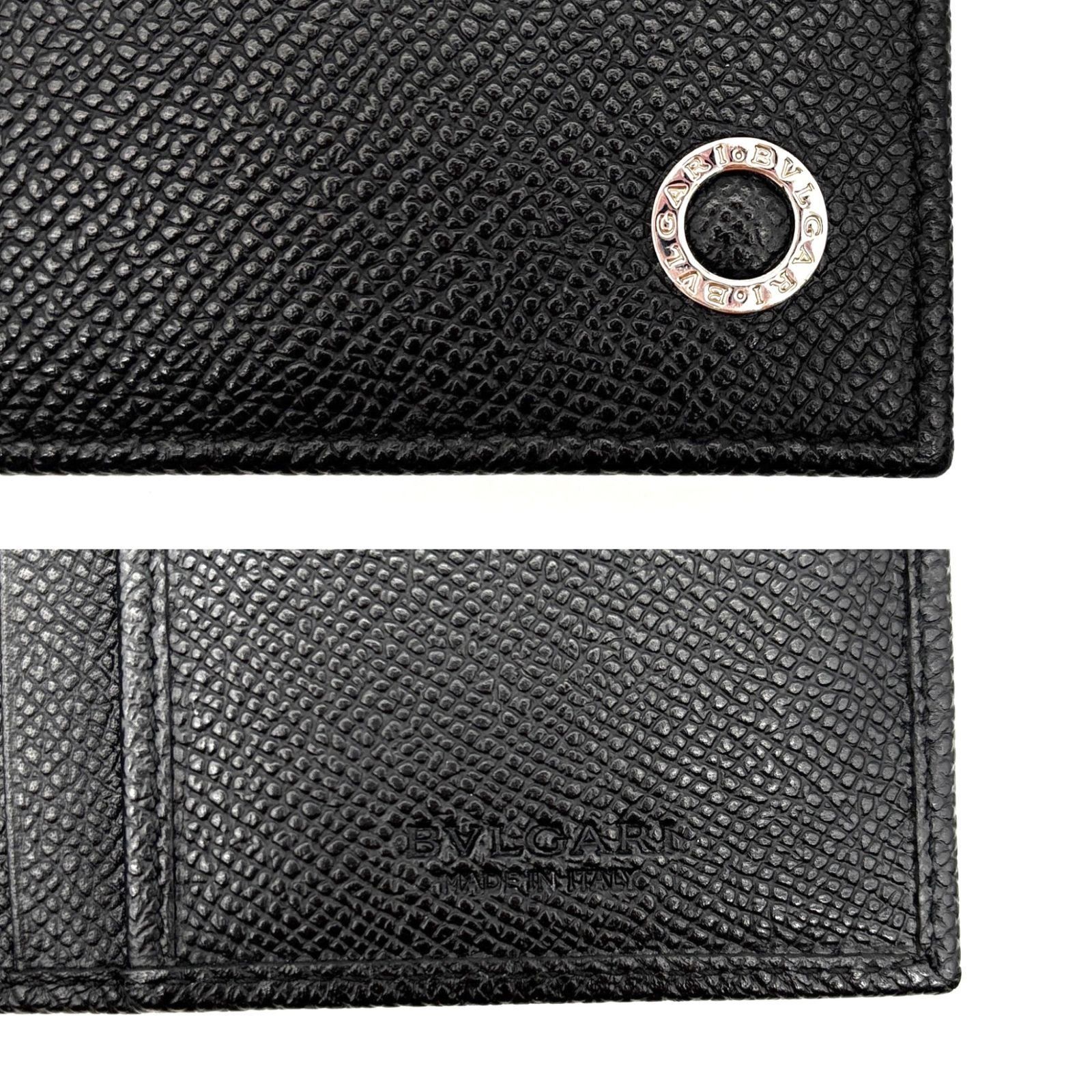 BVLGARI ブルガリマン 長財布 ギャランティ 箱付 サークルロゴ レザー 