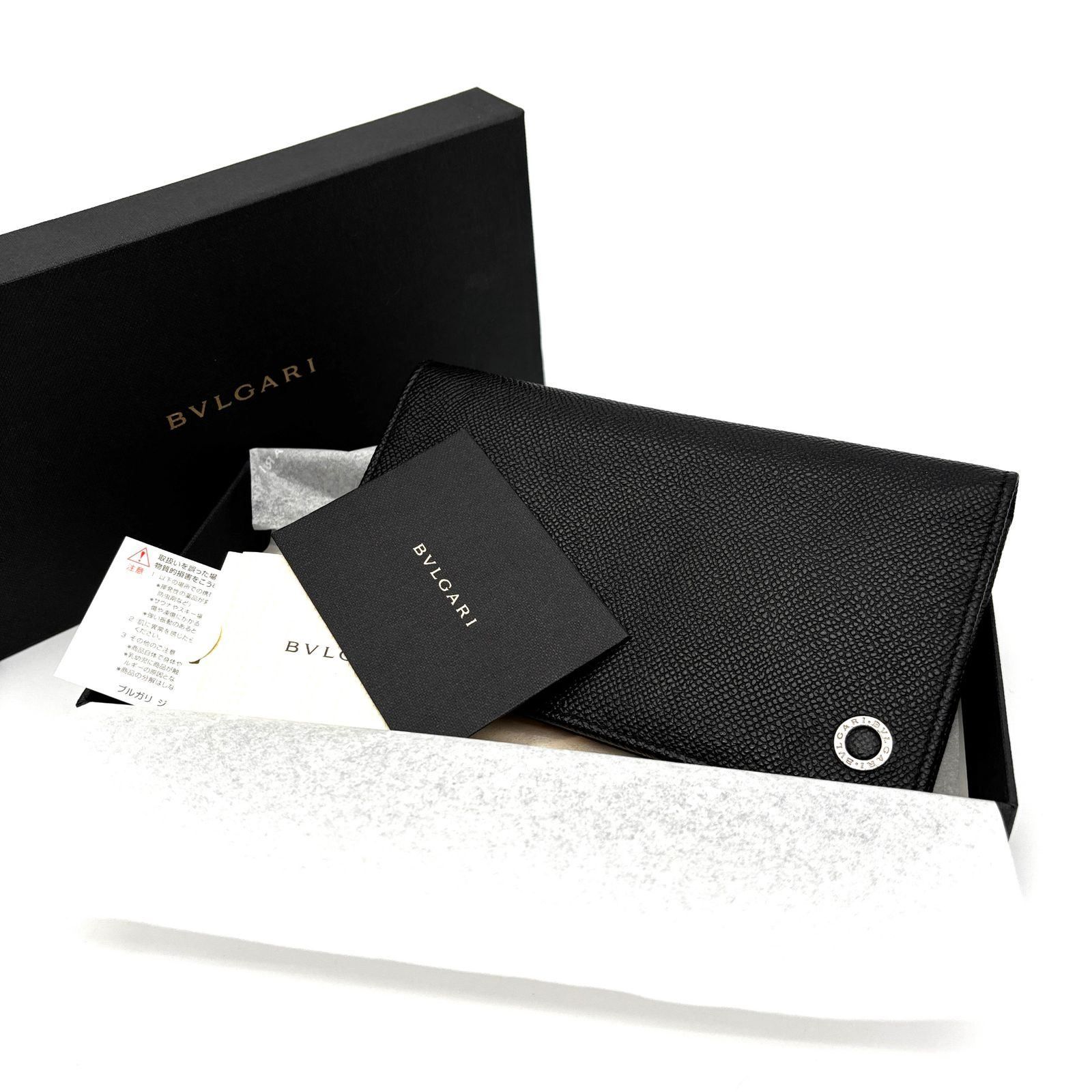 美品 BVLGARI ブルガリ 長財布 ブルガリマン メンズ レディース レザー 