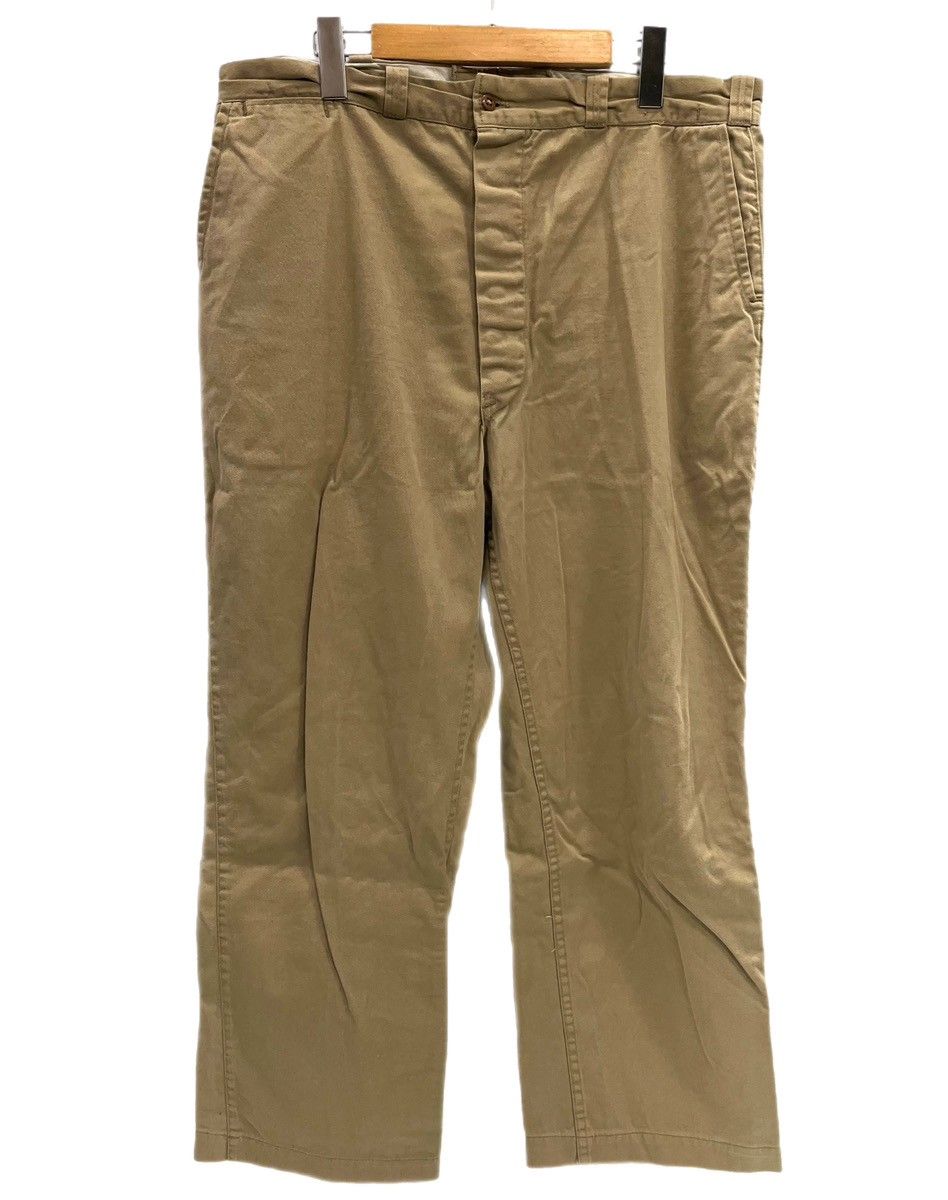 ミリタリー Military 60s 60's~ U.S ARMY M-45 M-1945 ボタンフライチノトラウザーズ ミリタリーパンツ ヴィンテージ 茶 チノパン ベージュ 101MB-908