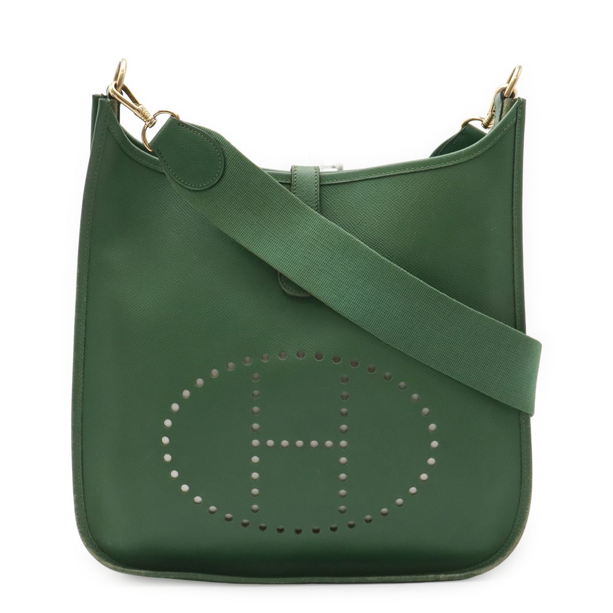 HERMES エルメス エヴリン エブリンI エブリン1 GM ショルダーバッグ ヴォーエプソン レザー グリーン系 緑 ゴールド金具 □E刻印