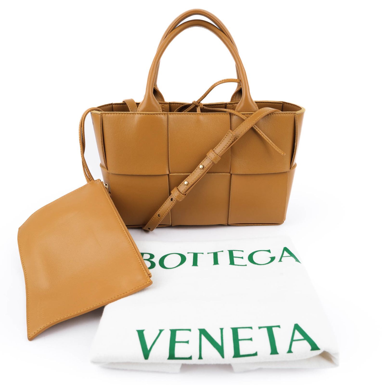 極美品】ボッテガヴェネタ BOTTEGA VENETA アルコ スモール サフラン 