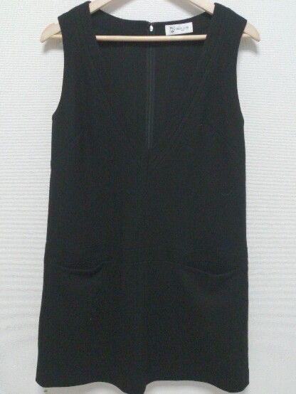 ◇ Michel Klein ミッシェルクラン ノースリーブ ワンピース 38 ブラック レディース 【中古】 【1002798781733】