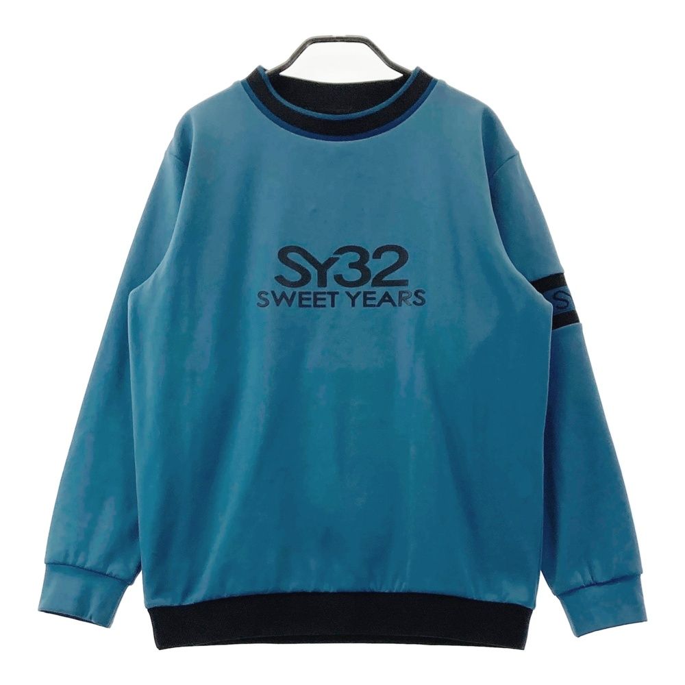 サイズ：M SY32 BY SWEET YEARS GOLF エスワイサーティトゥ モックネックスウェット ブルー系 [240101608599] ゴルフウェア メンズ ストスト