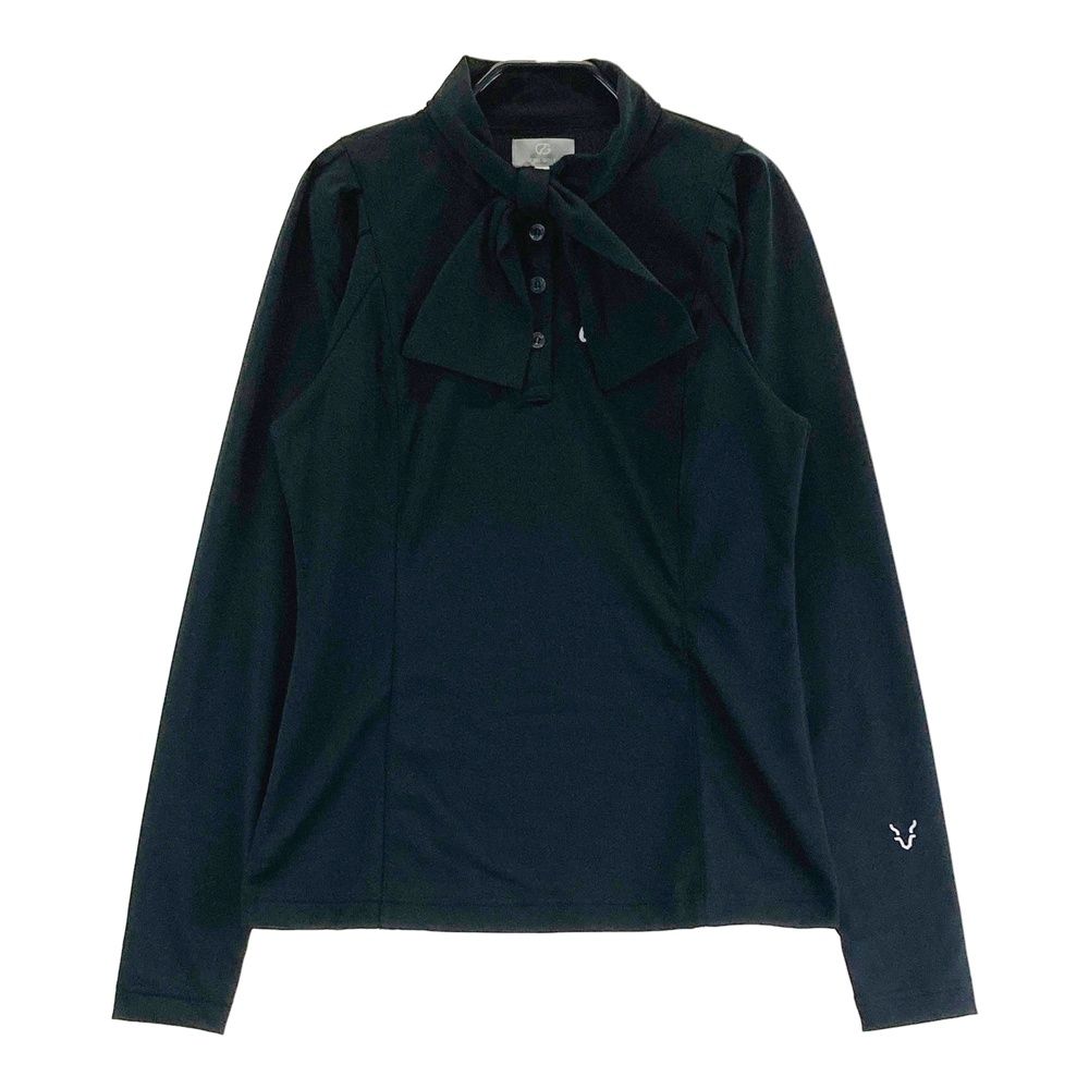 サイズ：1 CPG GOLF シーピージーゴルフ 1101-24210 長袖ボウタイシャツ ブラック系 [240101676083] ゴルフウェア レディース ストスト