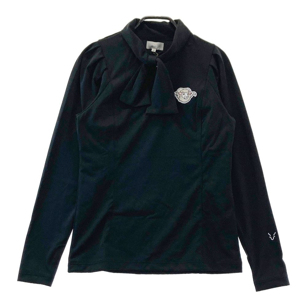 サイズ：3 CPG GOLF シーピージーゴルフ 1101-24210 長袖ボウタイシャツ ブラック系 [240101676090] ゴルフウェア レディース ストスト
