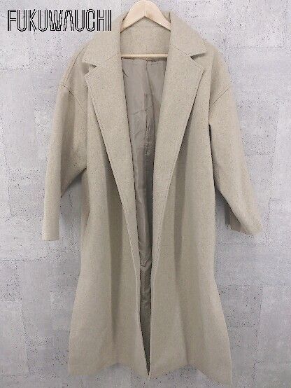 ■ roomy's ルーミィーズ 長袖 ロング コート F ベージュ * 1002798827141 【中古】 【1002798827141】
