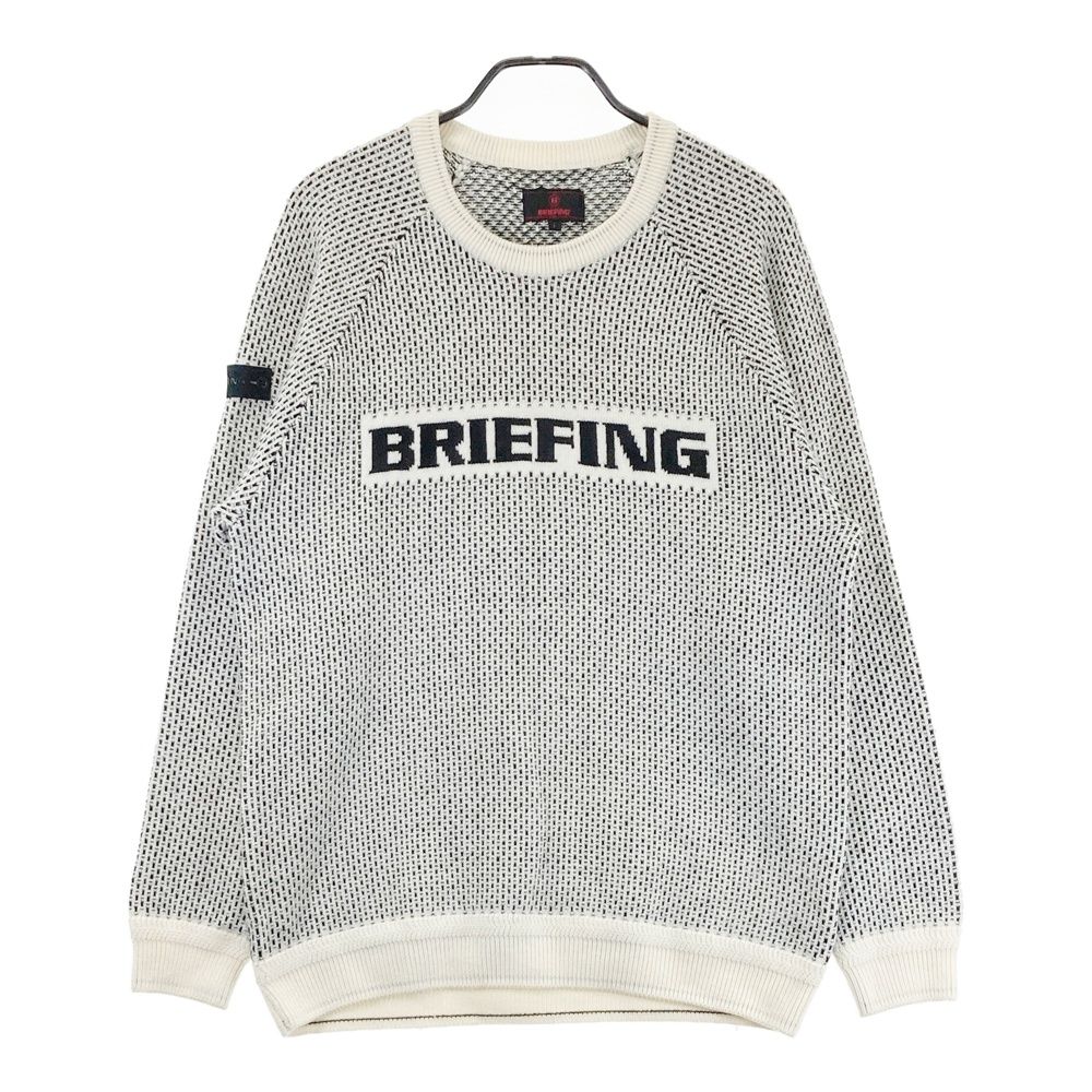サイズ：L BRIEFING GOLF ブリーフィング 2024年モデル ウール混 ニットセーター ブラック系 [240101685031] ゴルフウェア メンズ ストスト