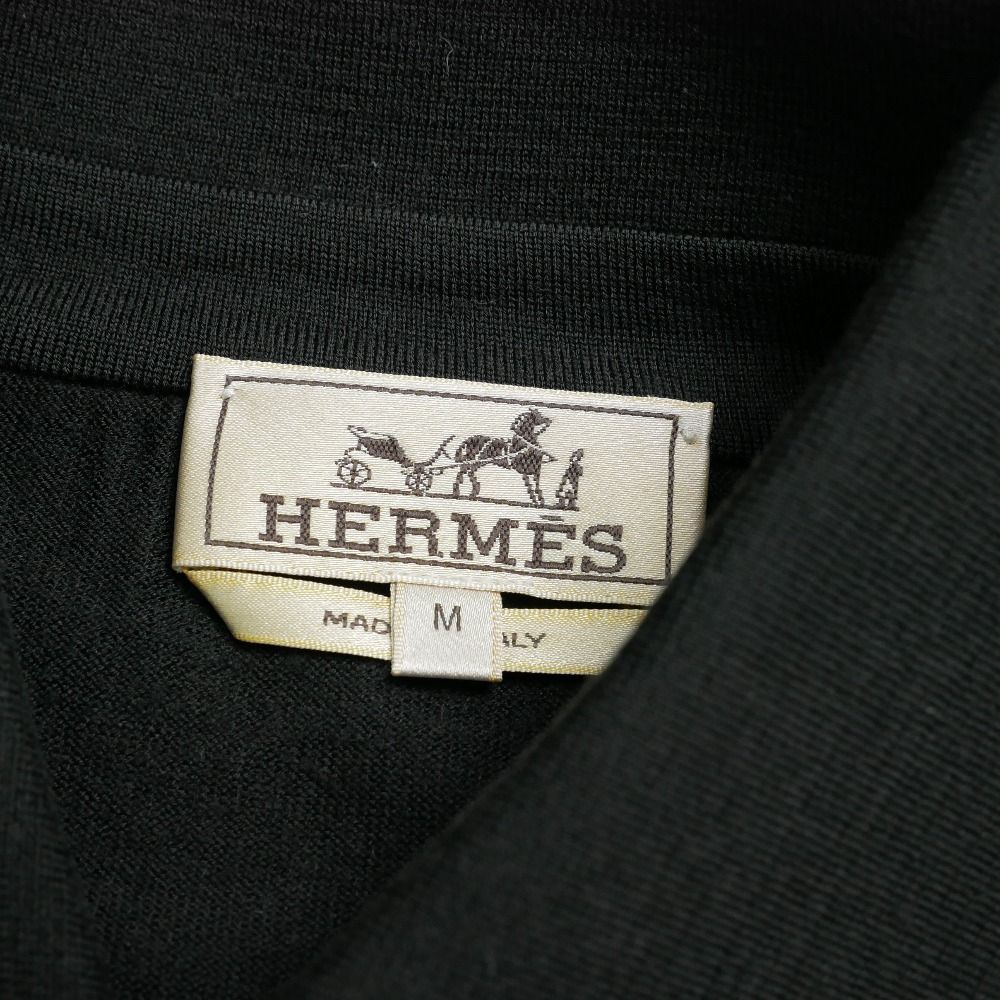 HERMESニットポロシャツ イタリア製 レディースMサイズ HERMES エルメス ポロシャツ サイズM エルメス ニットM イタリア製