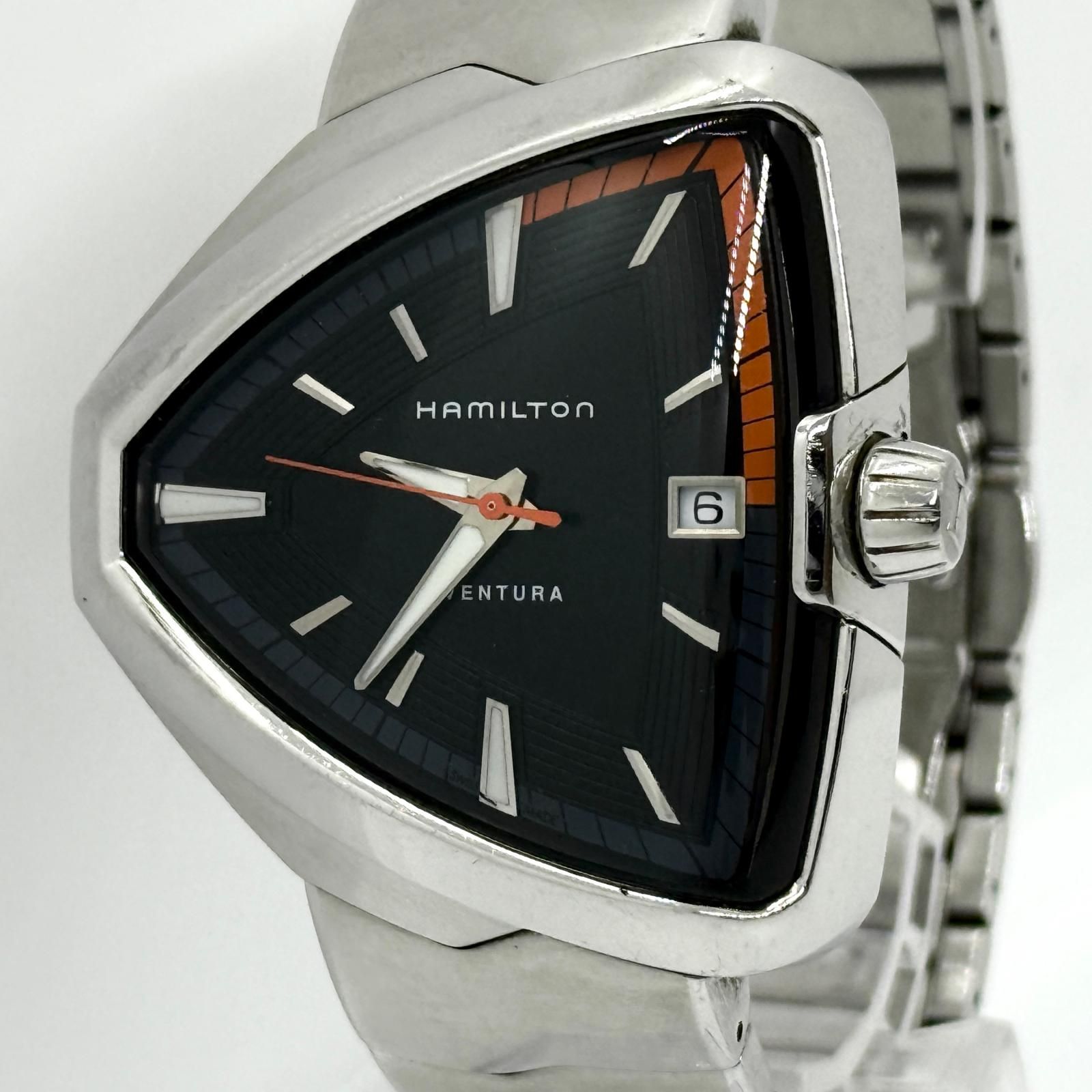 HAMILTON ハミルトン ベンチュラ H24.551.131 ブラック QZ メンズ 腕時計 稼働品