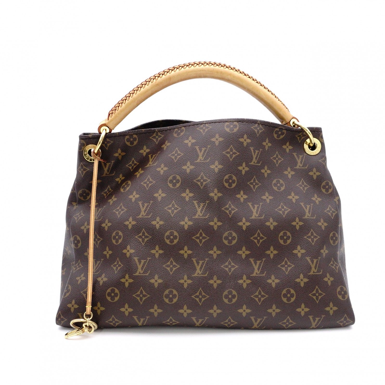 LOUIS VUITTON ルイヴィトン アーツィ MM モノグラム キャンバス ショルダーバッグ レザー PVC ブラウン系
