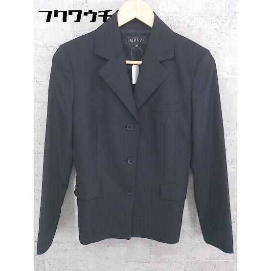 ◇ INDIVI インディヴィ 3B 長袖 テーラード ジャケット 40サイズ ブラック レディース 【中古】 【1002798973923】 4,534円