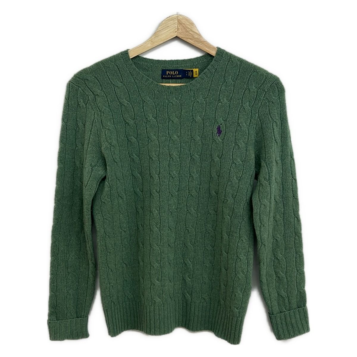 POLObyRalphLauren(ポロラルフローレン) 長袖セーター サイズS レディース美品 - グリーン クルーネック