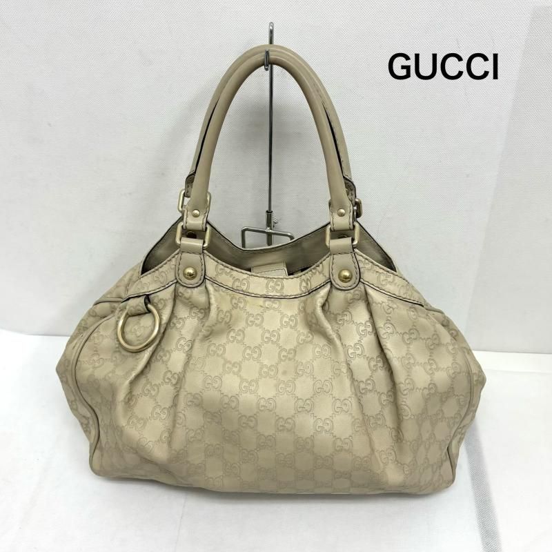 グッチ スーキー グッチシマ ハンドバッグ ホワイト アイボリー 211944 520981 レディース 表記無し ISItems【USED】【古着】【中古】50159200