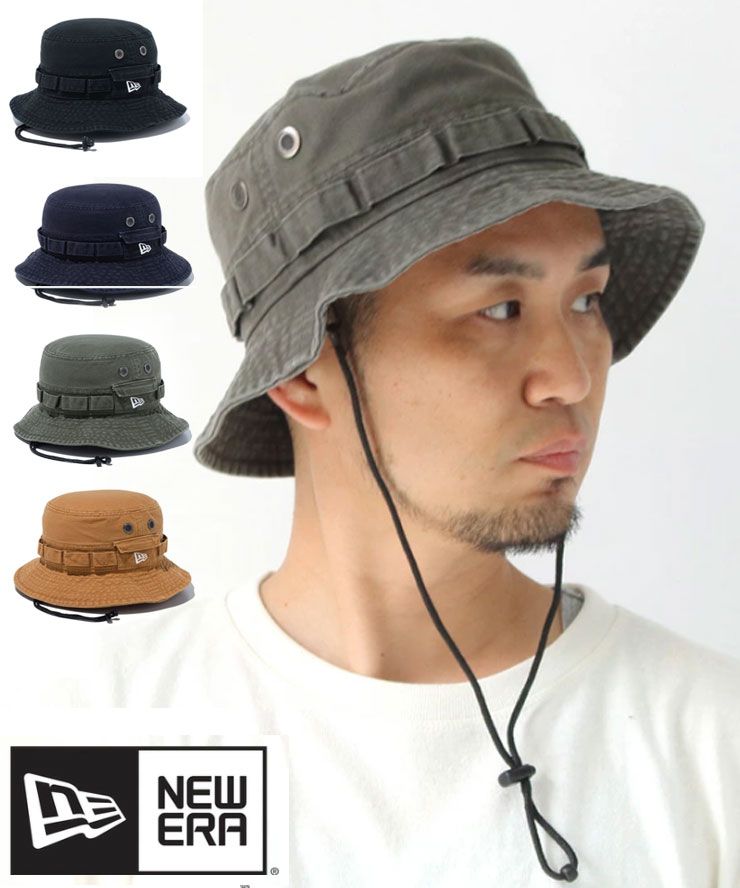 NEW ERA アドベンチャーハット メンズ レディース ニューエラ サファリハット アウトドア 帽子 UV 登山 キャンプ 新品 S/M(57cm)