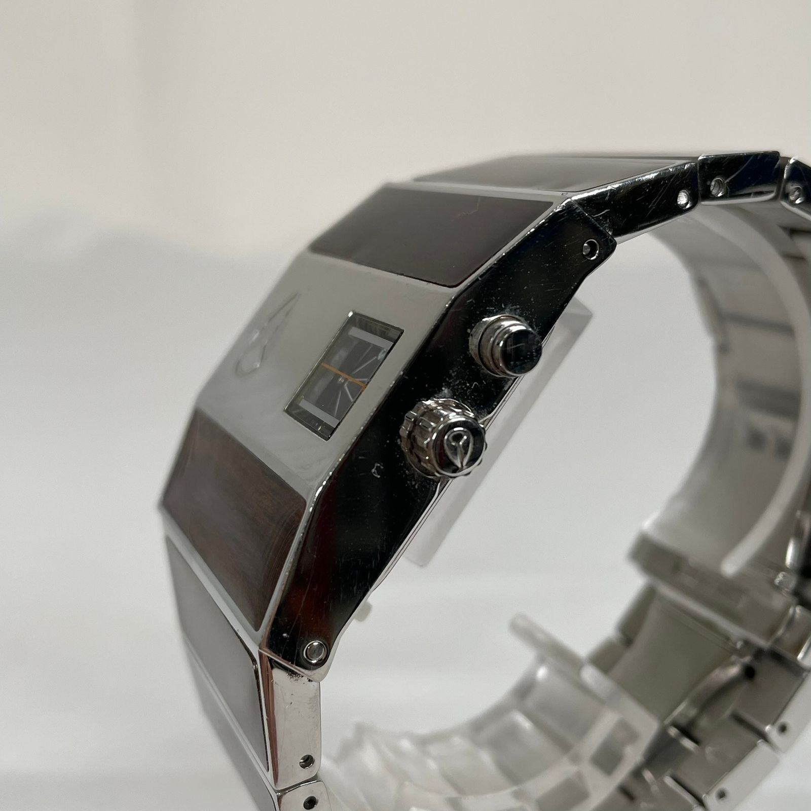 NIXON ニクソン 腕時計 クォーツ THE ROTOLOG ロトログ 木目 シルバー 