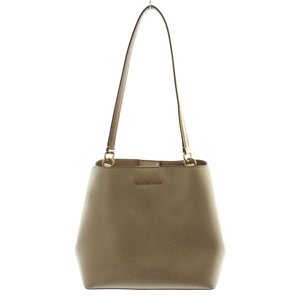 マイケルコース MICHAEL KORS プラット PRATT ワンショルダーバッグ コーテッドキャンバス ゴールド色 /AN70