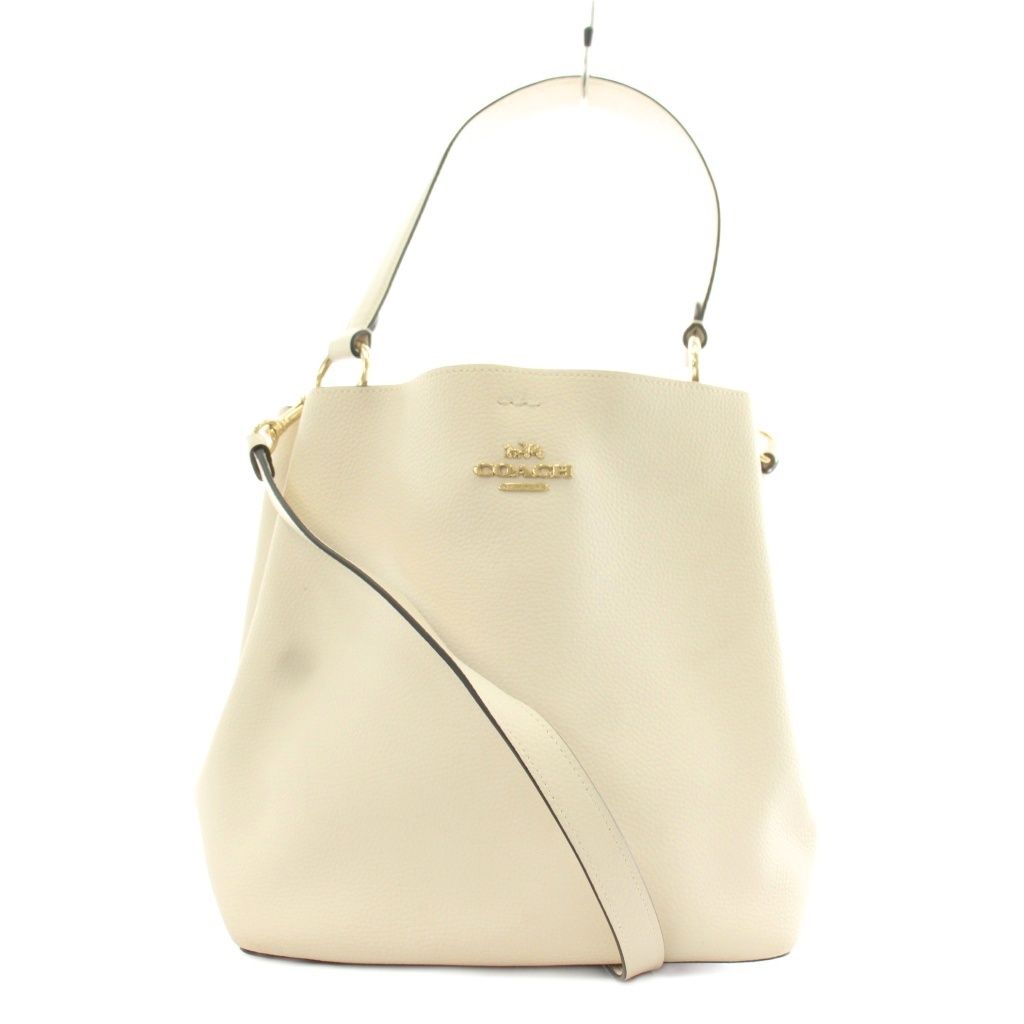 コーチ COACH タウンバケット ハンドバッグ ショルダーバッグ 2WAY レザー アイボリー 91122 /AN69