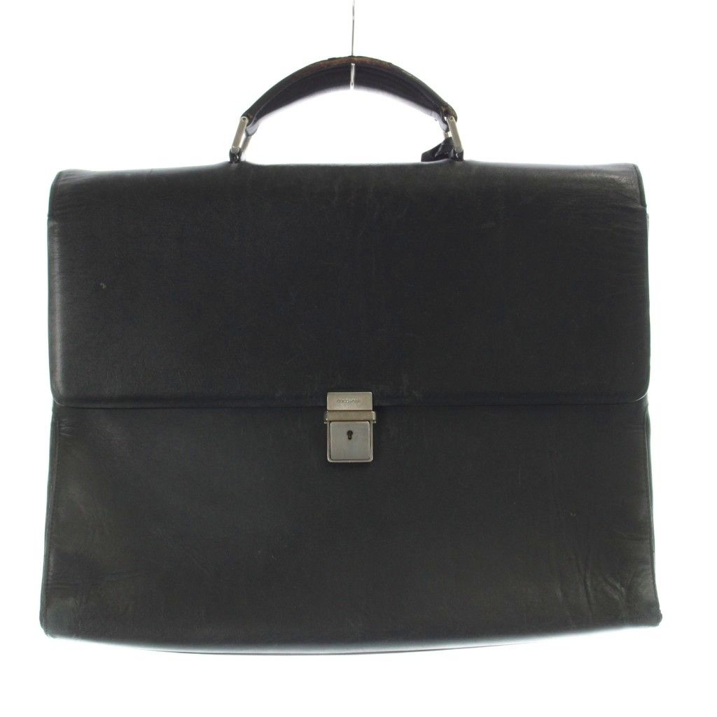 ジョルジオアルマーニ GIORGIO ARMANI ビジネスバッグ ブリーフケース ハンド レザー 黒 ブラック /BB ■GY99