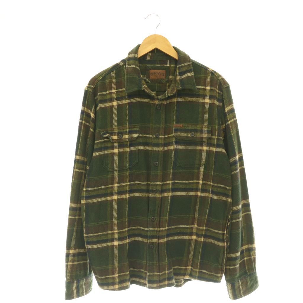 オービス ORVIS フランネルシャツ 長袖 コットン チェック L マルチカラー /DO ■GY28