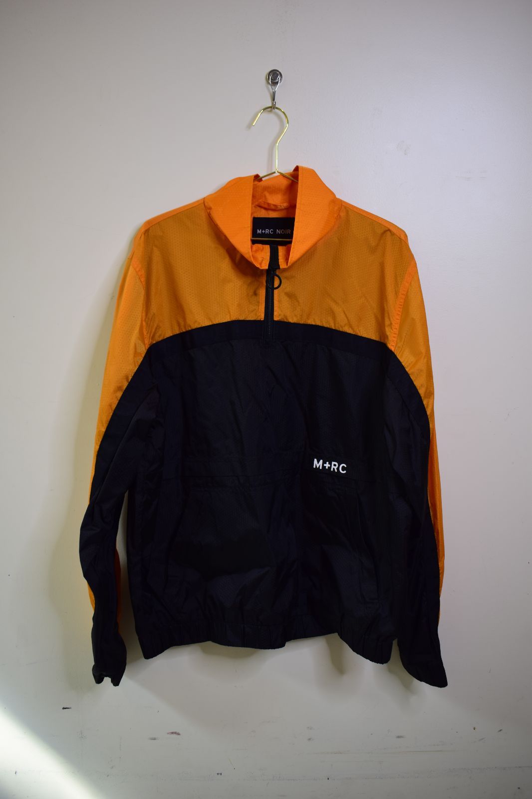 M+RC NOIR / orange and black nylon track jacket