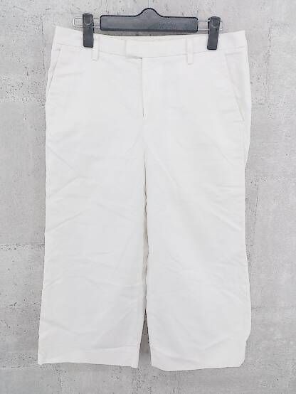 ◇ GALERIE VIE ギャルリー ヴィー TOMORROWLAND 七分丈 サブリナ パンツ 1 ホワイト * 1002799847957 【中古】 【1002799847957】