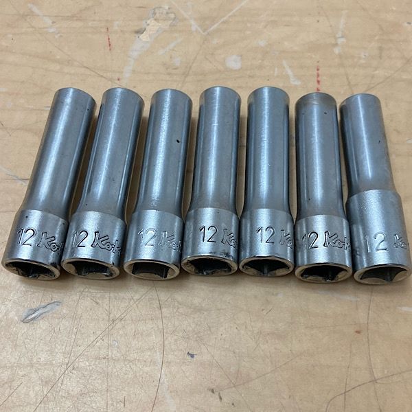 【中古】Ko-ken/コーケン 3/8sq ディープソケット 12mm 7本セット ●133373