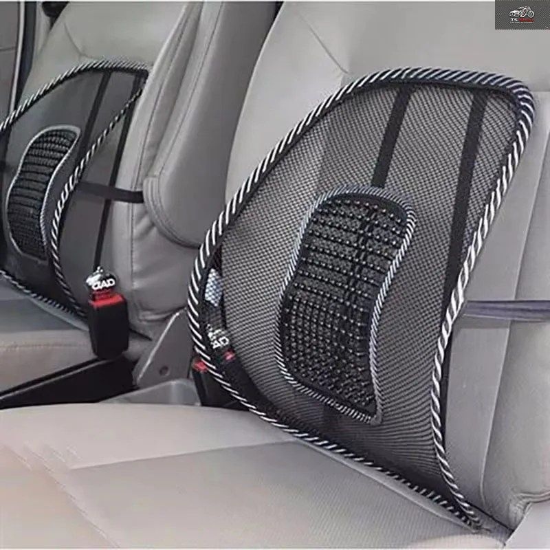 カーシート背もたれクッションメッシュランバーサポートバックレストアイスシルクメッシュ通気性ランバーサポートパーツ - 運転をより快適