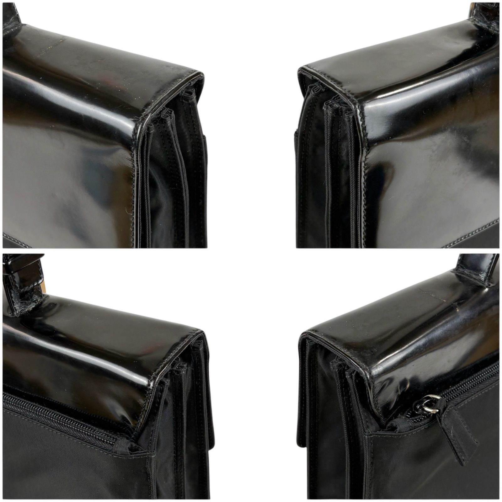 プラダ PRADA 2WAY 型押しロゴ ビジネスバッグ ショルダーバッグ 