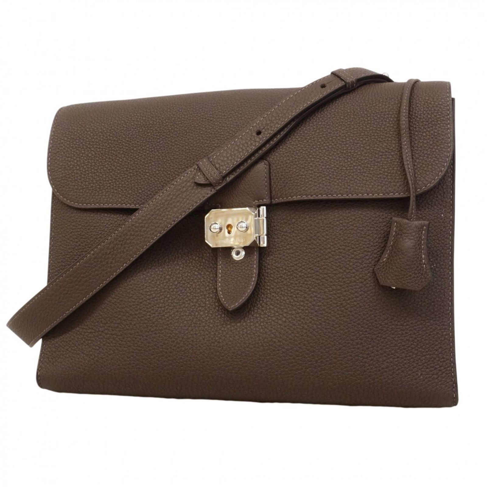 エルメス(Hermes) エルメス ショルダーバッグ サックアデペッシュ29 トゴ カカオ Z刻印レディース P2845375
