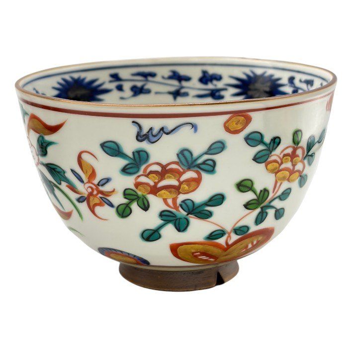 未使用品 平安陶華造り 呉須赤絵花鳥 茶碗揃い 5客 セット 茶碗 和食器 おしゃれ 中古 W1 未使用品 平安陶華造り 呉須赤絵花鳥 茶碗揃い 5客 セット 茶碗 和食器