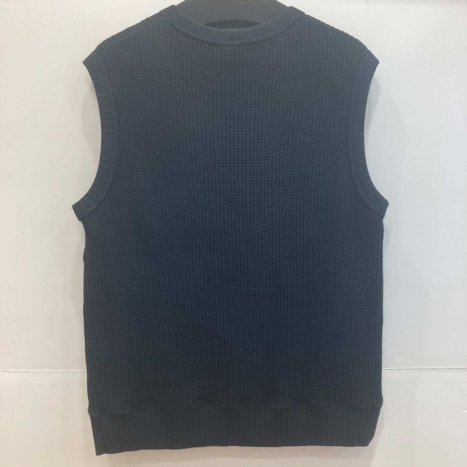 JACKMAN WAFFLE VEST BLACK ジャックマン ワッフル ベスト ブラック 