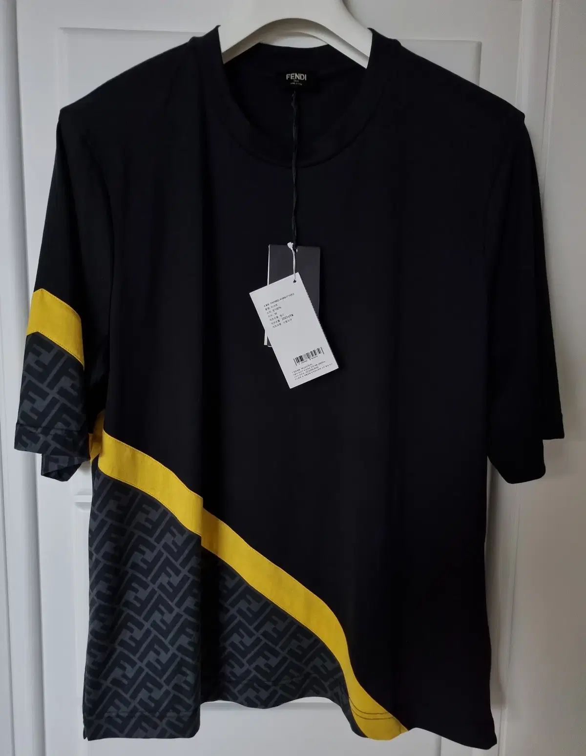 百貨店購入品 ほぼ新品 FENDI フェンディ サイド ffロゴ コットン 半袖 Tシャツ m