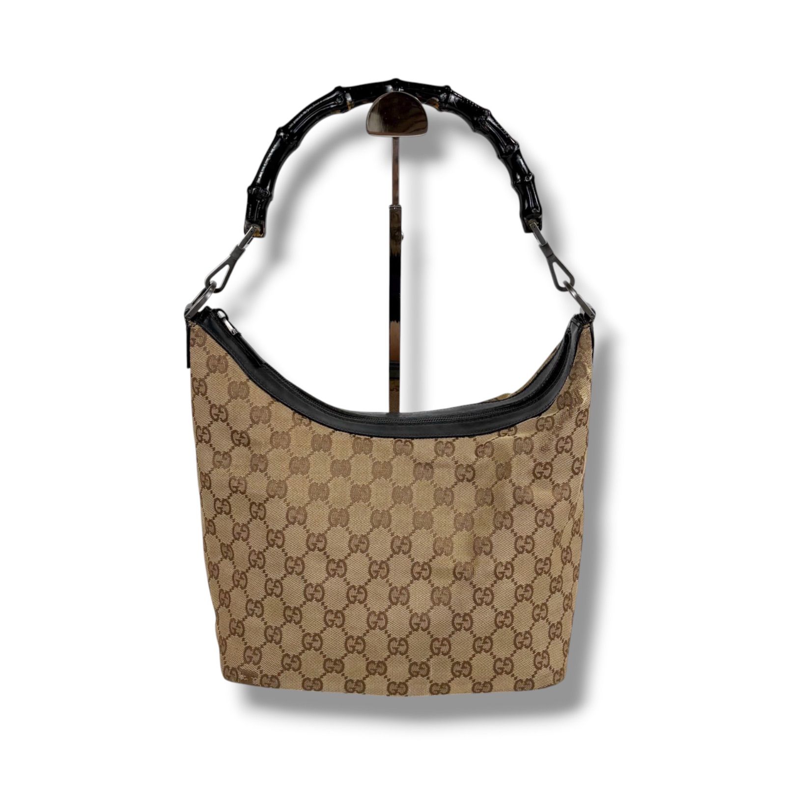 GUCCI グッチ バンブーハンドル ワンショルダーバッグ ホーボーバッグ 