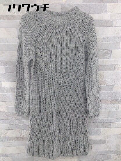 ◇ COMME CA ISM コムサイズム 長袖 膝丈 ニット ワンピース サイズS グレー系 レディース 【中古】 【1104010010321】