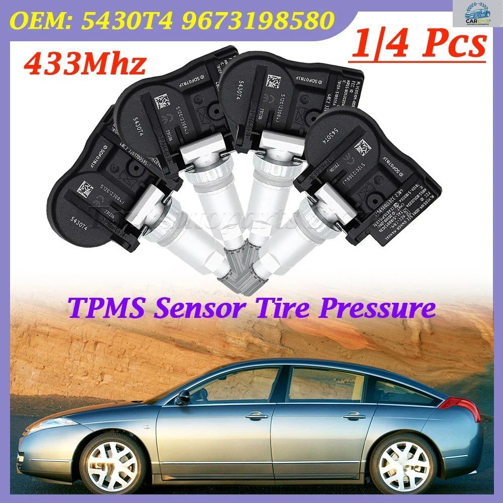 プジョー 207 307 407 508 607 807 1007 用、シトロエン C4 C5 C6 C8 用 5430T4 9673198580 433MHZ 車載用 TPMS タイヤ空気圧モニターセン 7,129円