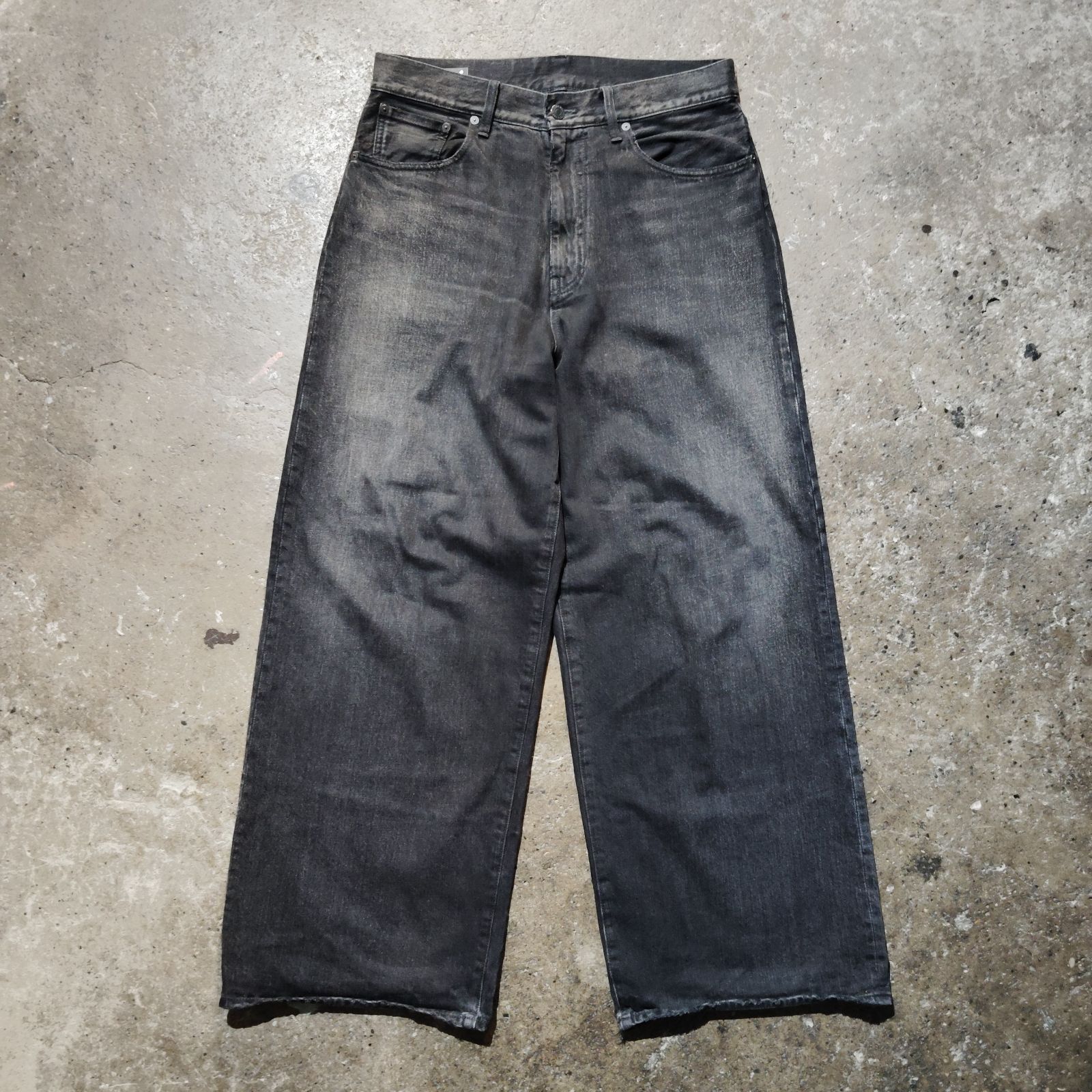 MINEDENIM NE.Wide 5Pocket USD マインデニム ワイド デニムパンツ ジーンズ 32 ブラック 2308-1002