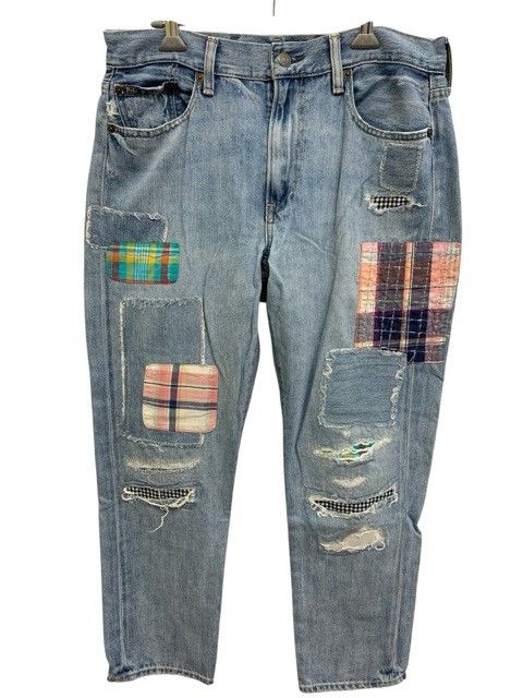 POLO RALPH LAUREN/ポロラルフローレン/パッチワーク/ウォッシュドデニム/サイズ27/レディース/FG0128