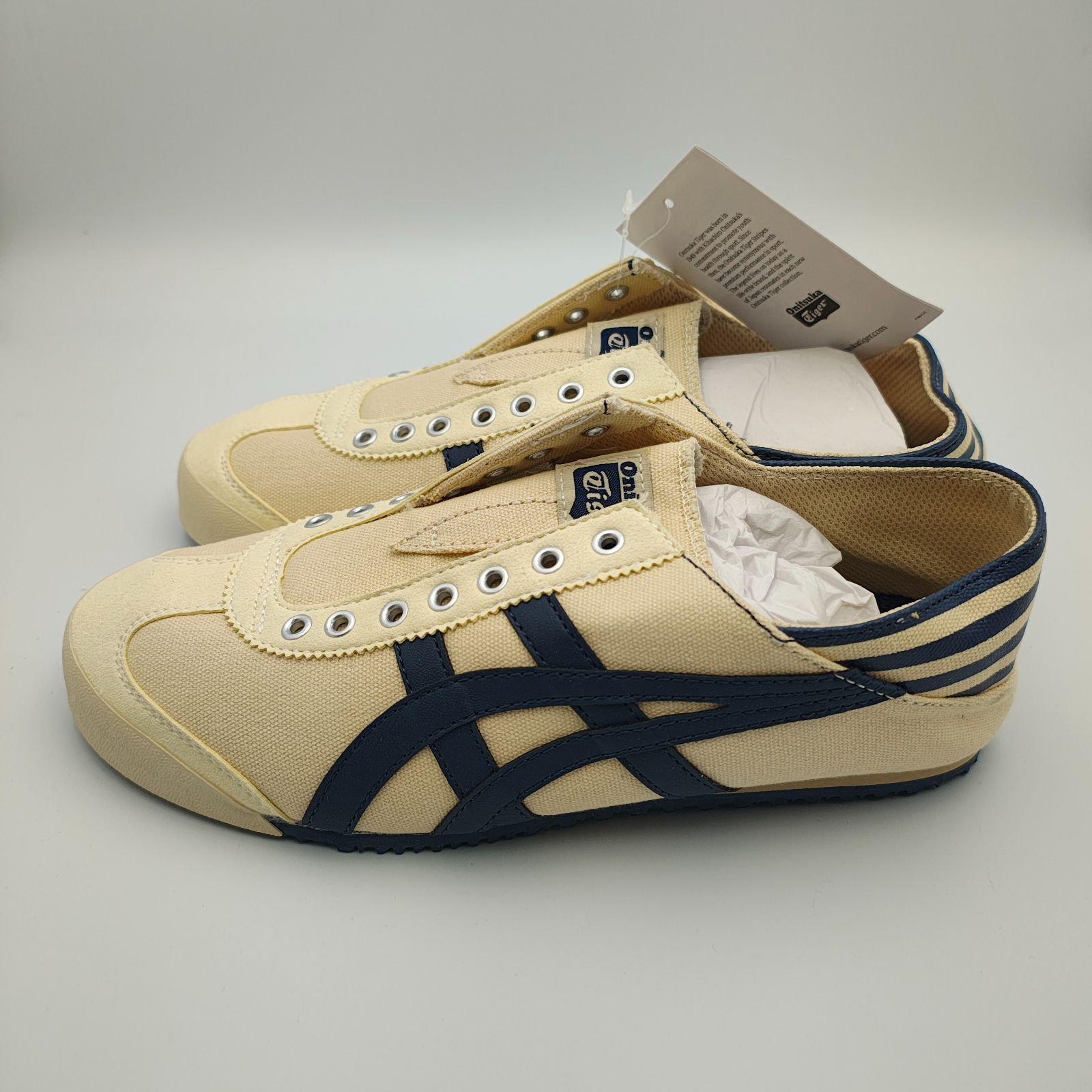 オニツカタイガー MEXICO 66 PARATY 25.0cm NATURAL/NAVY 1183A437 