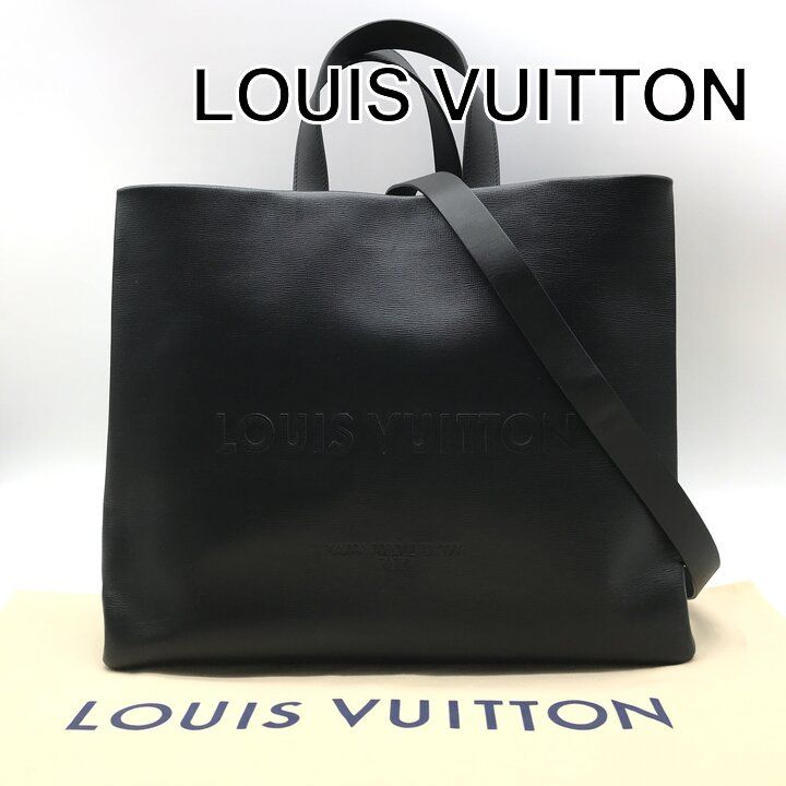 美品 LOUIS VUITTO ルイヴィトン ショッパー トート MM バッグ カウハイド レザー 2WAY ショルダー ブラック ユニセックス a11793 247,200円