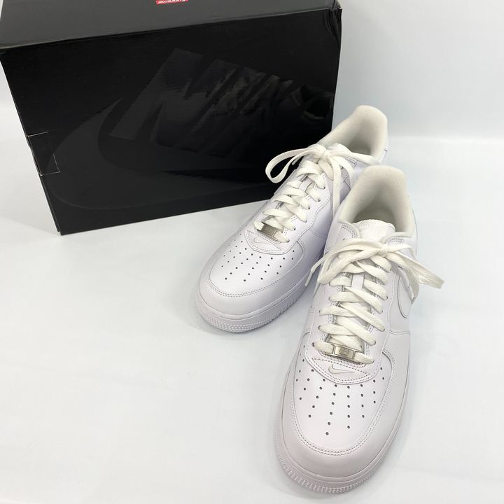 未使用 NIKE Supreme AIR FORCE 1 LOW CU9225-100 ローカット スニーカー 28.5cm ホワイト 箱付き メンズ 靴 _201068