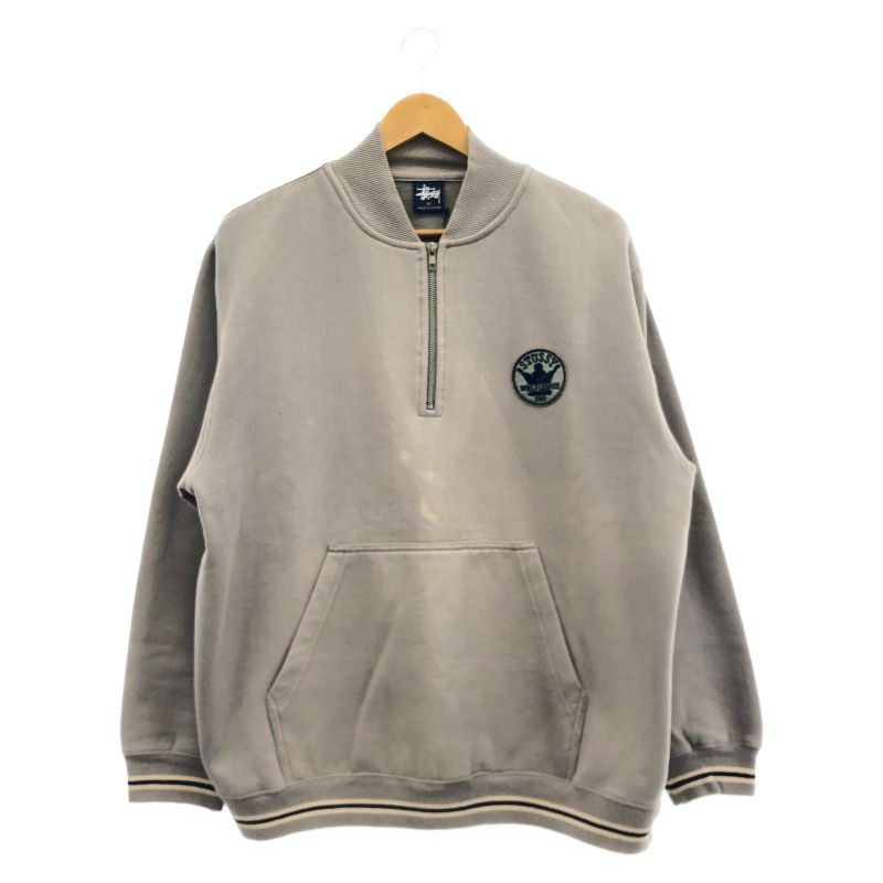 【中古】STUSSY ハーフジップスウェット M ベージュ ステューシー[10][240010513874] 中古】STUSSY ハーフジップスウェット M ベージュ ステューシー[10