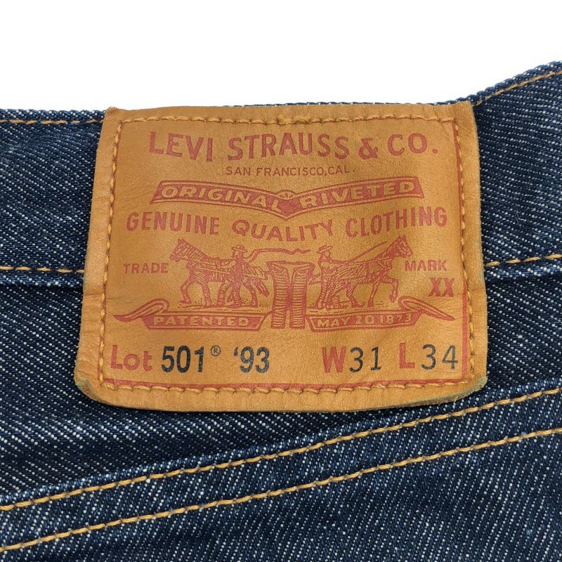中古】LEVI'S PREMIUM USA 501 デニムパンツ W31 L34 ネイビー