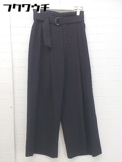 ◇ ◎ SLOBE IENA スローブ イエナ ウエストベルト付き チェック パンツ サイズ36 レッド系 レディース 【中古】 【1104020008790】