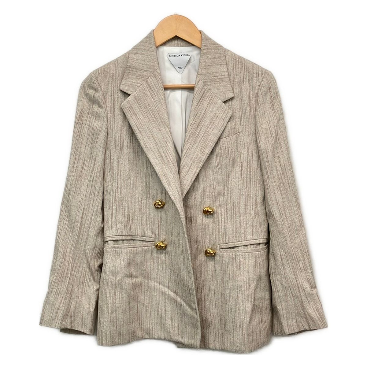 BOTTEGA VENETA(ボッテガヴェネタ) ジャケット サイズ34 XS レディース美品 - ベージュ×ブラウン 長袖/春/秋 34,645円